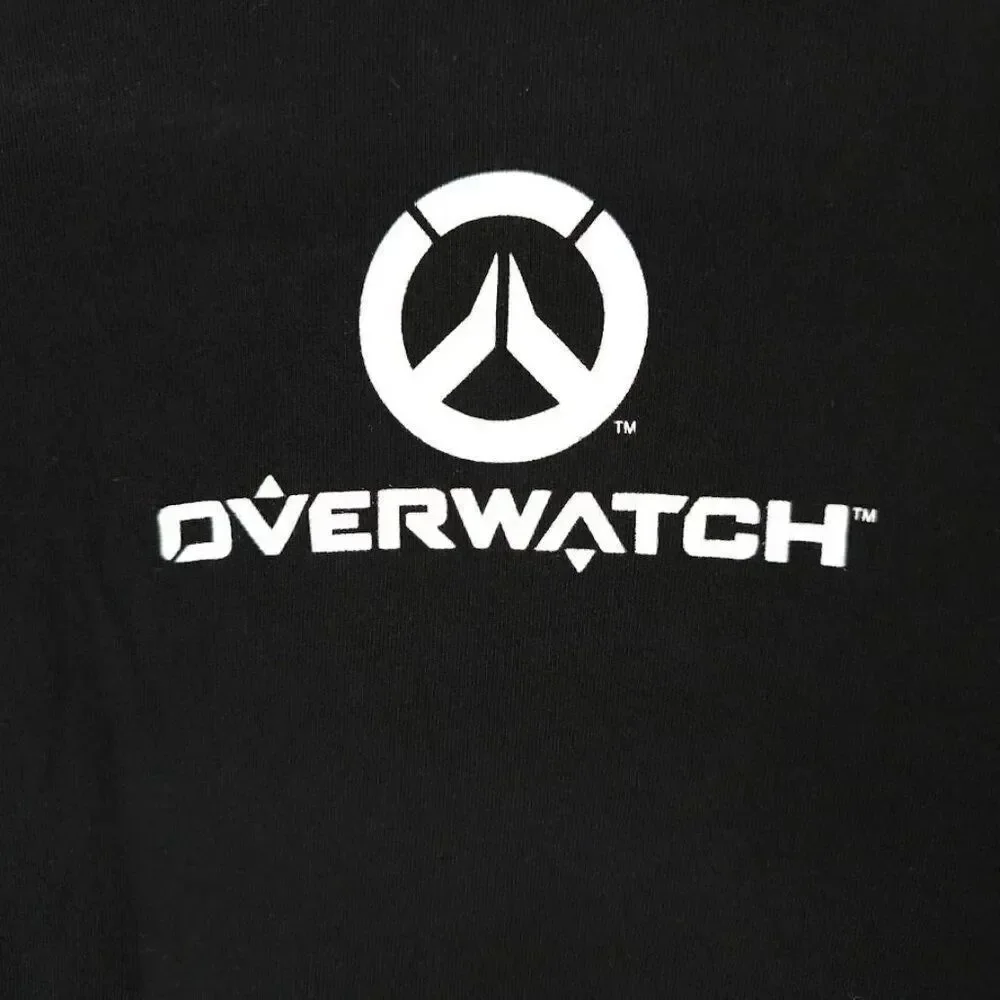 Overwatch T Shirt Mens Size Medium Black Mercy Blizzard Jinx Video Game